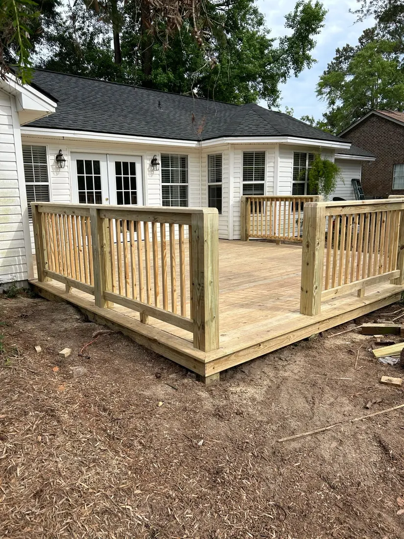 Wood deck, stairs and railing from our project portfolio
