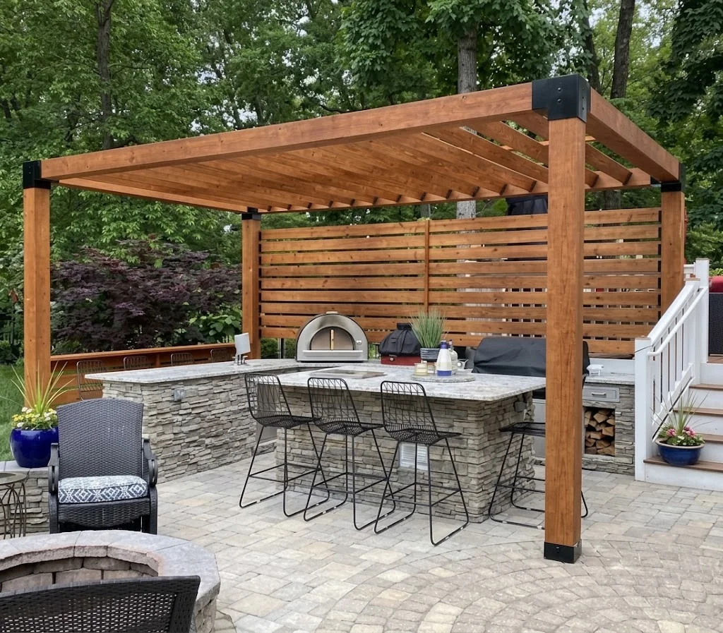 Open pergolas & gathering spaces
