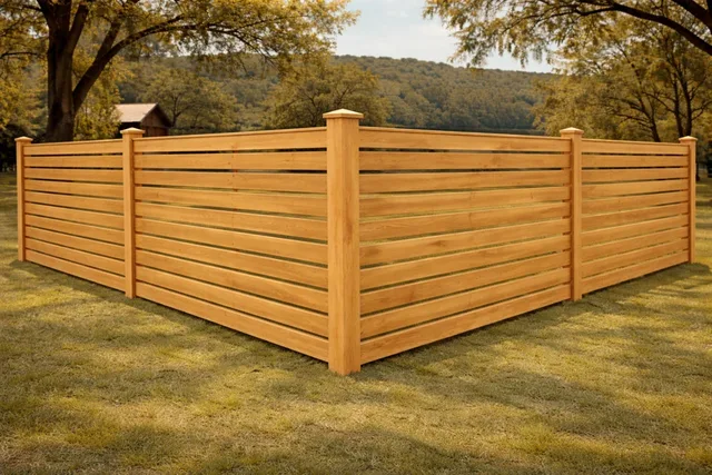 Horizontal semi-privacy style illustration